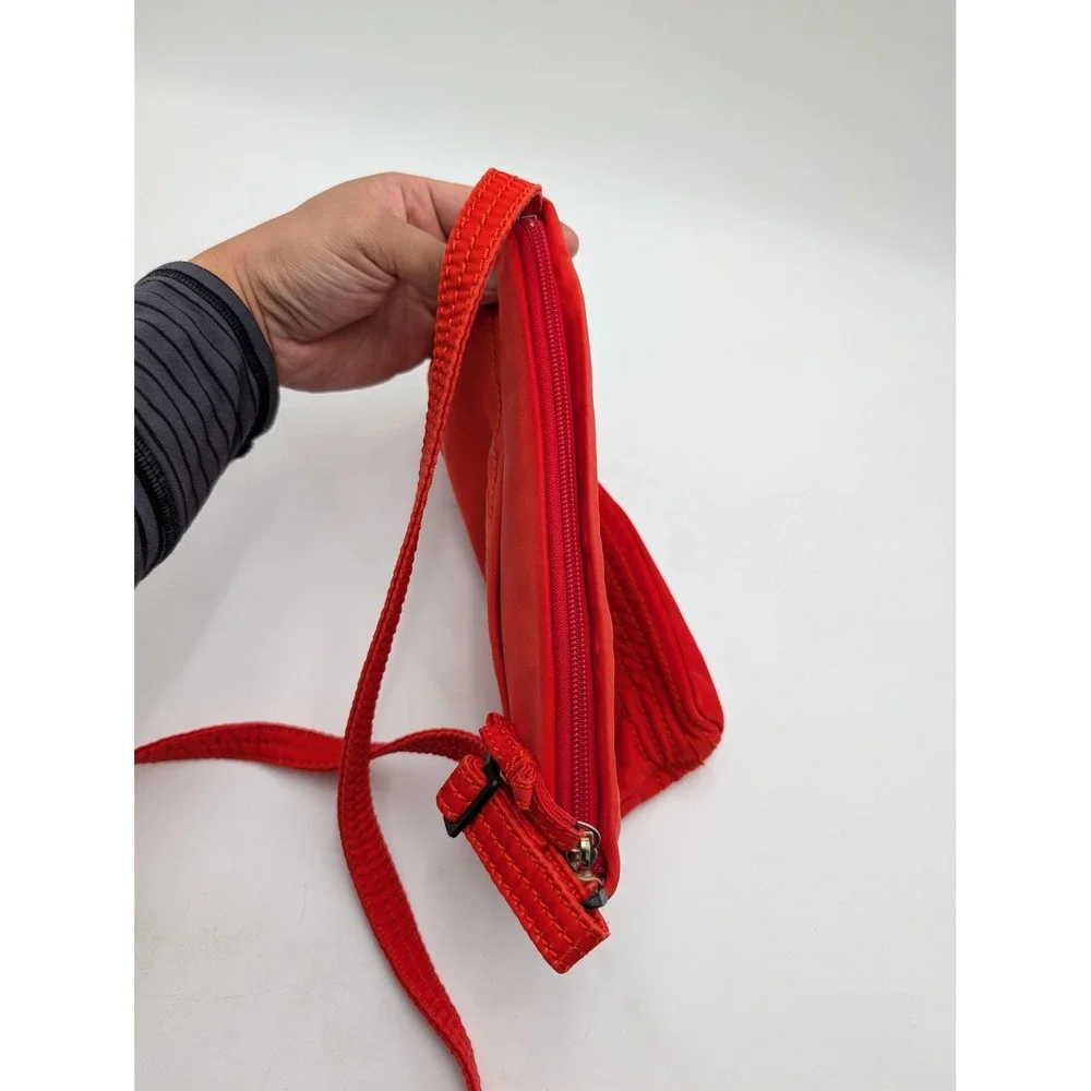 Kate Spade‎ Crossbody Bag Womens Small Red Nylon Zip Shoulder Purse Logo
